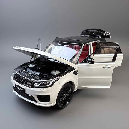 Whelart Land Rover Range Rover Sport White 1:18 Diecast Model Car - detailed die-cast style model