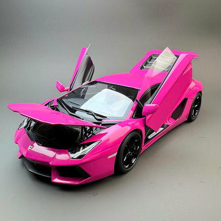 AutoArt Lamborghini Aventador LP700-4 Pink 74660 1:18 Diecast Model Car - scale model for display