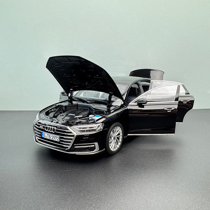 Norev Audi A8L 2017 Black 1:18 Diecast Model Car - premium collector scale model