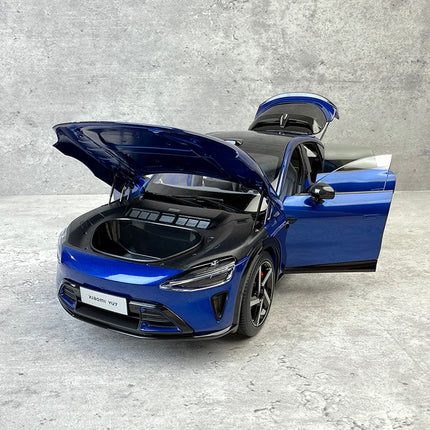 YX Car Model Xiaomi YU7 Blue 1:18 Diecast Model Car - fine detailed model replica
