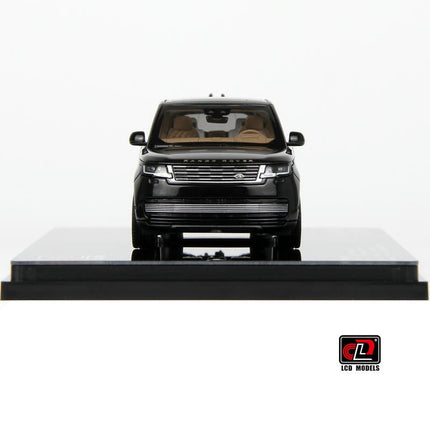 LCD Model Range Rover Black Full-Open With Acrylic Display 1:43 Diecast Model Car - studio product photo of the scale model