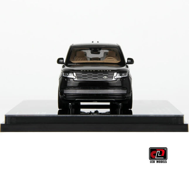 LCD Model Range Rover Black Full-Open With Acrylic Display 1:43 Diecast Model Car - studio product photo of the scale model