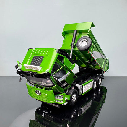 Jiefang J6 Muck Truck Green 1:24 Diecast Model Truck - premium collector scale model