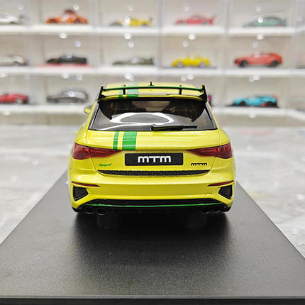 GT Spirit Audi S3 MTM Limited Edition Yellow 1:18 Resin Model Car - scale model collectible piece
