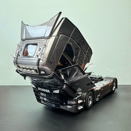 NZG Scania V8 730S 4x2 Grey Zinc Truck 1:18 Diecast Model Truck - detailed collector display model