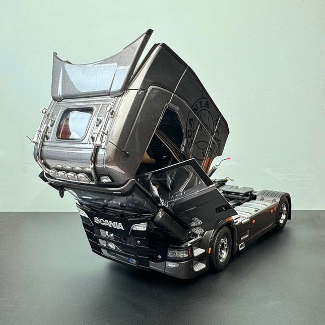 NZG Scania V8 730S 4x2 Grey Zinc Truck 1:18 Diecast Model Truck - detailed collector display model