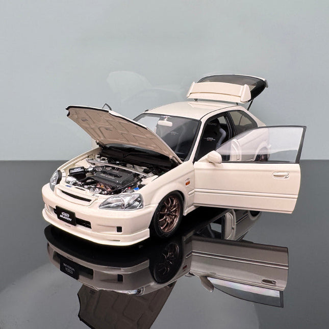 Motorhelix Honda Civic Type R EK9 Mugen Red 1:18 Diecast Model Car - detailed collector display model