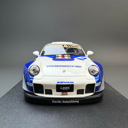 GT Spirit Porsche 911 (993) RWB x Liberty Walk White 1:18 Diecast Model Car - collectible scale model car