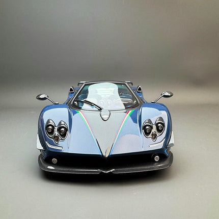 Almost Real Pagani Zonda Tricolore 2010 Blue Carbon Fiber 1:18 Diecast Model Car - fine detailed model replica