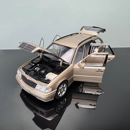 Norev Mercedes-Benz C-Class 1993 Wagon Champagne Silver 1:18 Diecast Model Car - scale model for display
