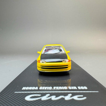 HOBBY Honda EG9 Yellow 1:64 Diecast Model Car - premium collector scale model