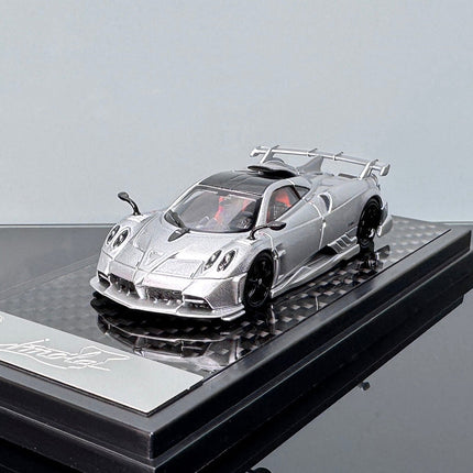 LCD Model Pagani Imola Silver 1:64 Diecast Model Car - premium collector scale model