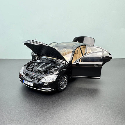 MH Mercedes-Benz S600L W221 Black 1:18 Diecast Model Car - scale model for display
