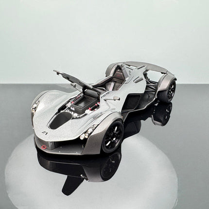 BAC MONO Racing Gray 1:18 Diecast Model Car - premium collector scale model