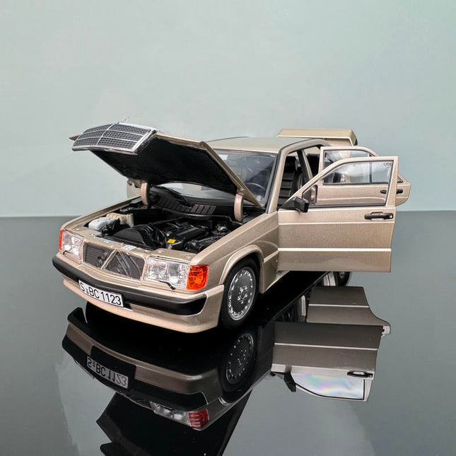 Norev Mercedes-Benz 190E 2.3-16 1984 Gold 1:18 Diecast Model Car - premium collector scale model
