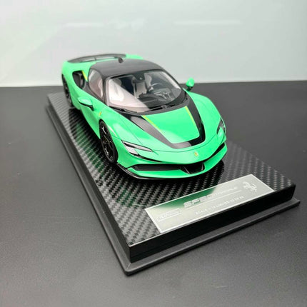 Vehicle Art SF90 Green 1:18 Resin Model Car - fine detailed model replica