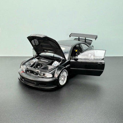 DCM BMW M3 GTR E46 Black Warrior 1:18 Diecast Model Car - premium collector scale model
