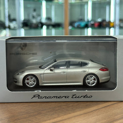 Minichamps Porsche Panamera Turbo – Gold – 1:43 Diecast Model - detailed collector display model