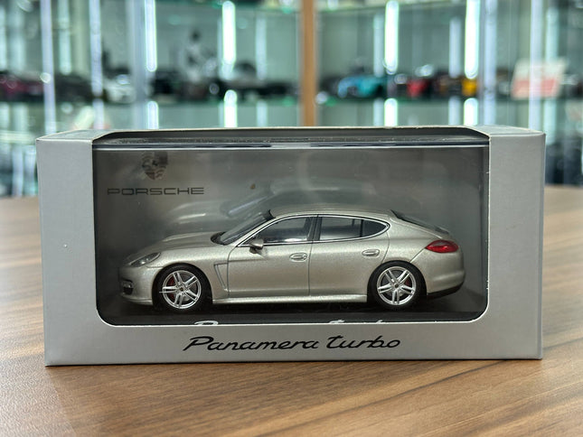Minichamps Porsche Panamera Turbo – Gold – 1:43 Diecast Model - detailed collector display model