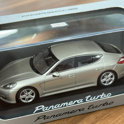 Minichamps Porsche Panamera Turbo – Gold – 1:43 Diecast Model - collectible scale model car