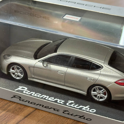 Minichamps Porsche Panamera Turbo – Gold – 1:43 Diecast Model - fine detailed model replica