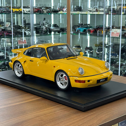 GT Spirit Porsche 911 (964) Turbo S 1994 1:8 Resin Model Yellow - detailed collector display model