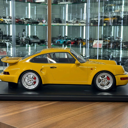 GT Spirit Porsche 911 (964) Turbo S 1994 1:8 Resin Model Yellow - fine detailed model replica
