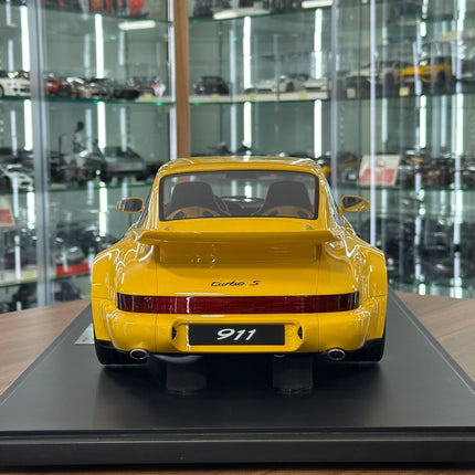 GT Spirit Porsche 911 (964) Turbo S 1994 1:8 Resin Model Yellow - scale model for display