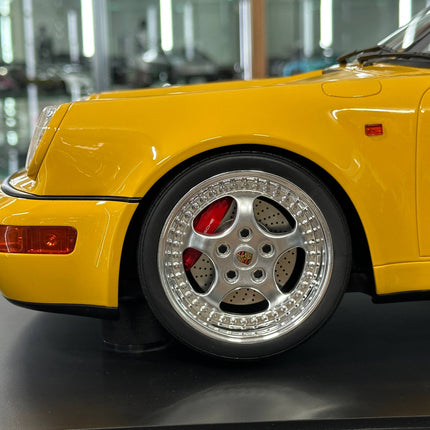 GT Spirit Porsche 911 (964) Turbo S 1994 1:8 Resin Model Yellow - showroom-quality model replica