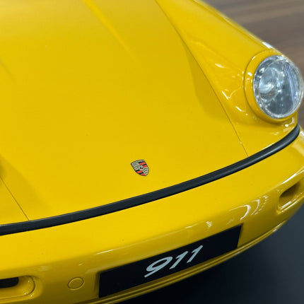 GT Spirit Porsche 911 (964) Turbo S 1994 1:8 Resin Model Yellow - hand-finished display model