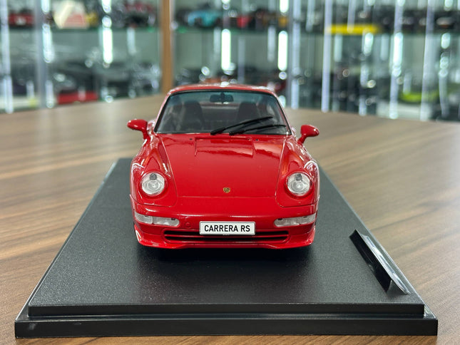 Solido Porsche 911 993 Carrera RS 1997 1:18 Red Diecast Model - studio product photo of the scale model