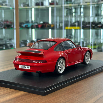 Solido Porsche 911 993 Carrera RS 1997 1:18 Red Diecast Model - fine detailed model replica