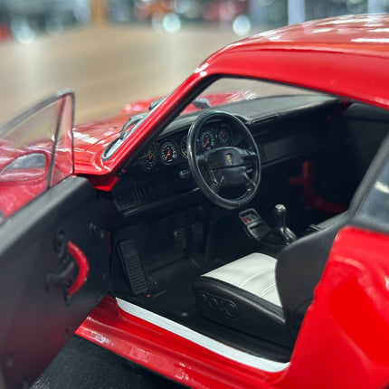 Solido Porsche 911 993 Carrera RS 1997 1:18 Red Diecast Model - showroom-quality model replica