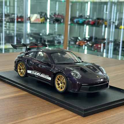 Solido Porsche 911 (992) GT3 RS 2024 1/18 Diecast Model Car Purple - detailed collector display model