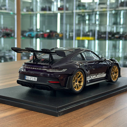 Solido Porsche 911 (992) GT3 RS 2024 1/18 Diecast Model Car Purple - fine detailed model replica