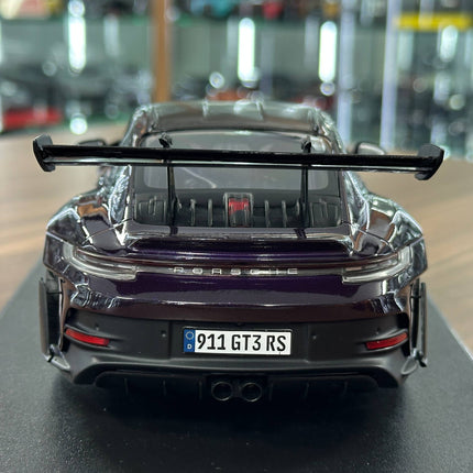 Solido Porsche 911 (992) GT3 RS 2024 1/18 Diecast Model Car Purple - premium collector scale model
