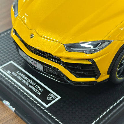 MR Collection Models 1/18 Lamborghini URUS Resin Model Yellow Gold - scale model collectible piece