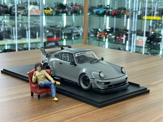 Solido Porsche RWB 2024 1:18 Nardo Grey Diecast Model Car Figure Included - detailed collector display model