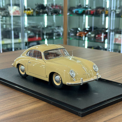 Solido Porsche 356 PRE-A 1:18 Diecast Model Car Beige - detailed collector display model