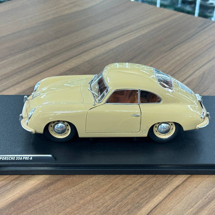 Solido Porsche 356 PRE-A 1:18 Diecast Model Car Beige - premium collector scale model