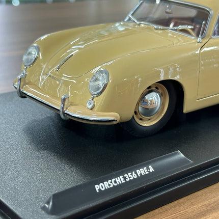 Solido Porsche 356 PRE-A 1:18 Diecast Model Car Beige - scale model collectible piece