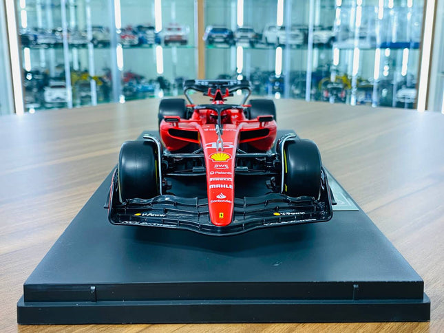 Bburago Ferrari SF-23 #16 Charles Leclerc 1/18 F1 Red Diecast - studio product photo of the scale model