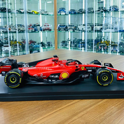 Bburago Ferrari SF-23 #16 Charles Leclerc 1/18 F1 Red Diecast - premium collector scale model