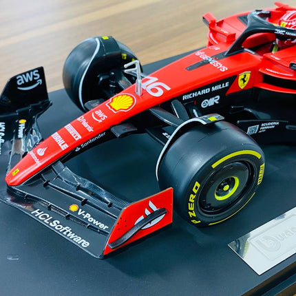 Bburago Ferrari SF-23 #16 Charles Leclerc 1/18 F1 Red Diecast - showroom-quality model replica