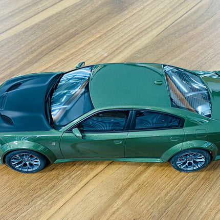 1/18 Resin Dodge Charger SRT Hellcat Wide Body Green GT Spirit Model Car - scale model for display