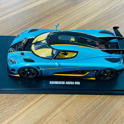 GT Spirit Koenigsegg Agera RSR 1/18 Resin Model Not Opening Blue - scale model for display