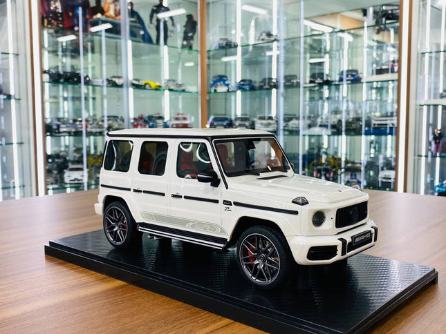 GT Spirit 1:18 Mercedes-Benz AMG G63 White Resin Model Car - detailed collector display model