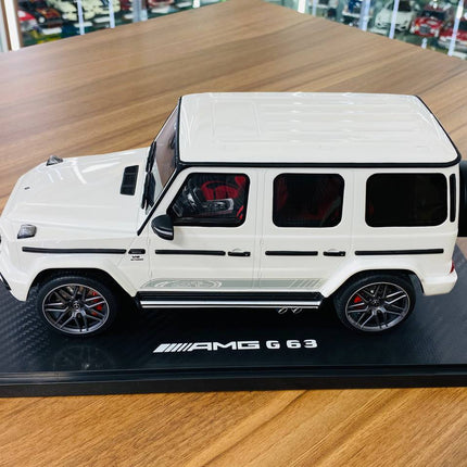 GT Spirit 1:18 Mercedes-Benz AMG G63 White Resin Model Car - scale model for display