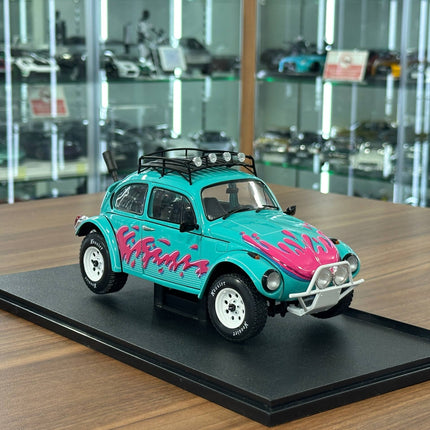 Solido Volkswagen Beetle Buggy Baja 1976 1:18 Diecast Model Car Miami Green - detailed collector display model