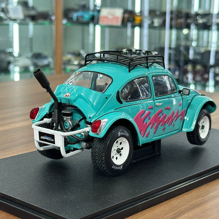 Solido Volkswagen Beetle Buggy Baja 1976 1:18 Diecast Model Car Miami Green - fine detailed model replica